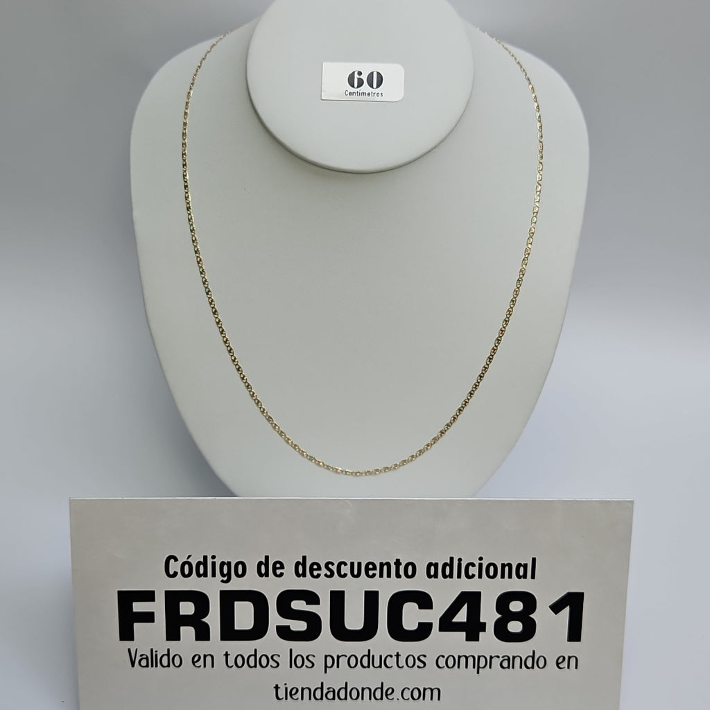 CADENAS TEJIDO GUCHI ORO 10K 60 CM 3 GR (NUEVO)