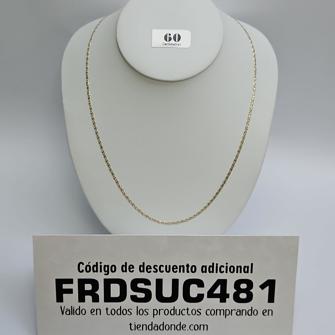 CADENAS TEJIDO GUCHI ORO 10K 60 CM 3 GR (NUEVO)