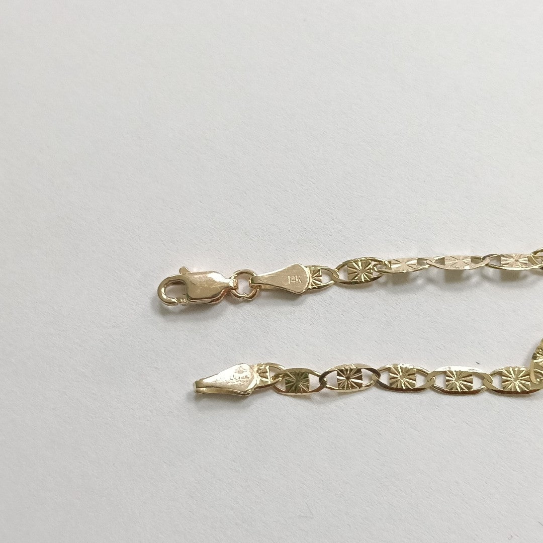 PULSERAS GUCHI ORO 14K 18 CM 2.8 GR (NUEVO)