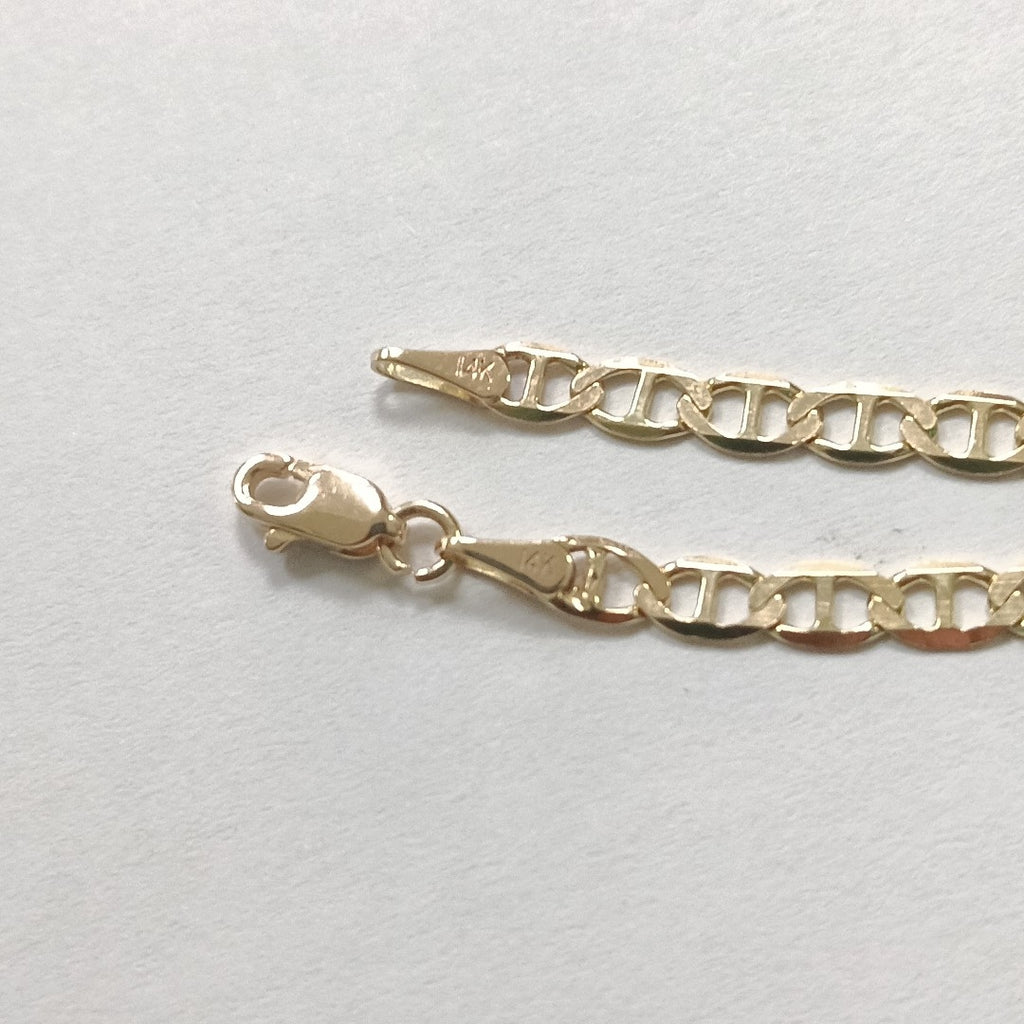 PULSERAS TEJIDO MARINERA ORO 14K 21 CM 3.4 GR (NUEVO)