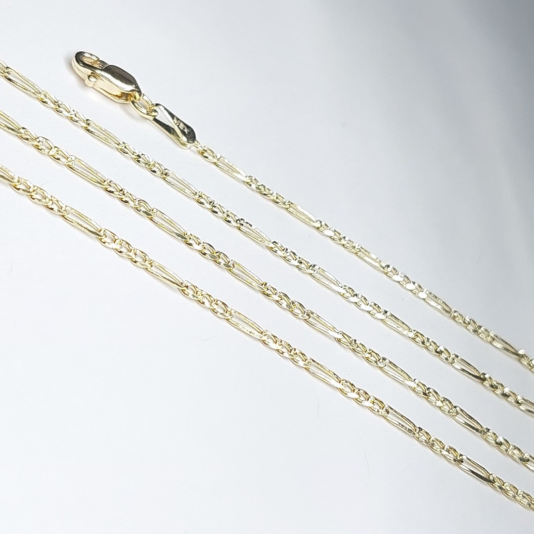 CADENAS 3X1 ORO 14K 55 CM 3.9 GR (NUEVO)
