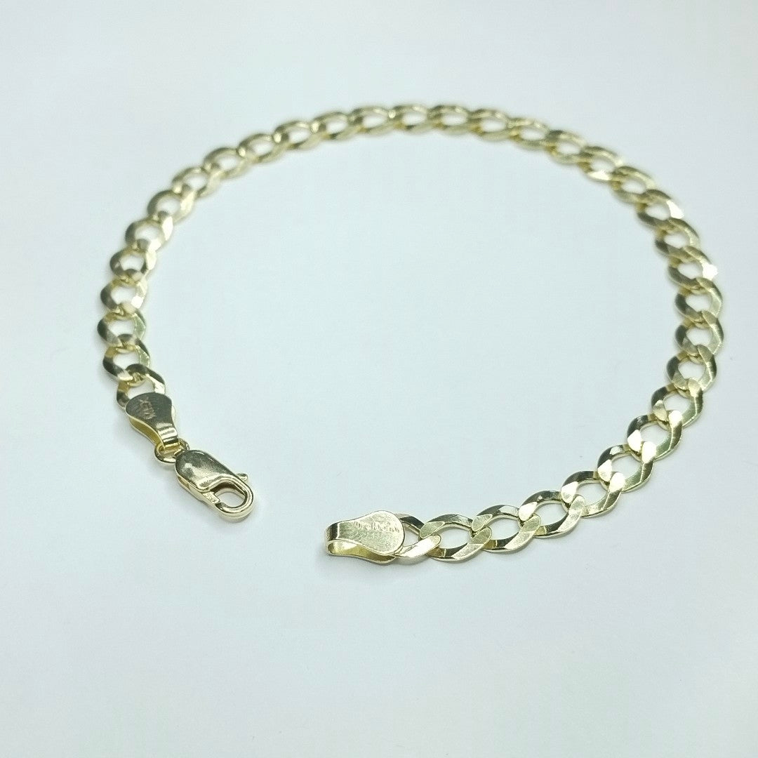 PULSERAS TEJIDO BARBADA ORO 14K 21 CM 7.5 GR (NUEVO)