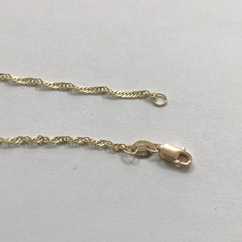PULSERAS TEJIDO MEDIO TZL ORO 14K 18 CM 1.3 GR (NUEVO)