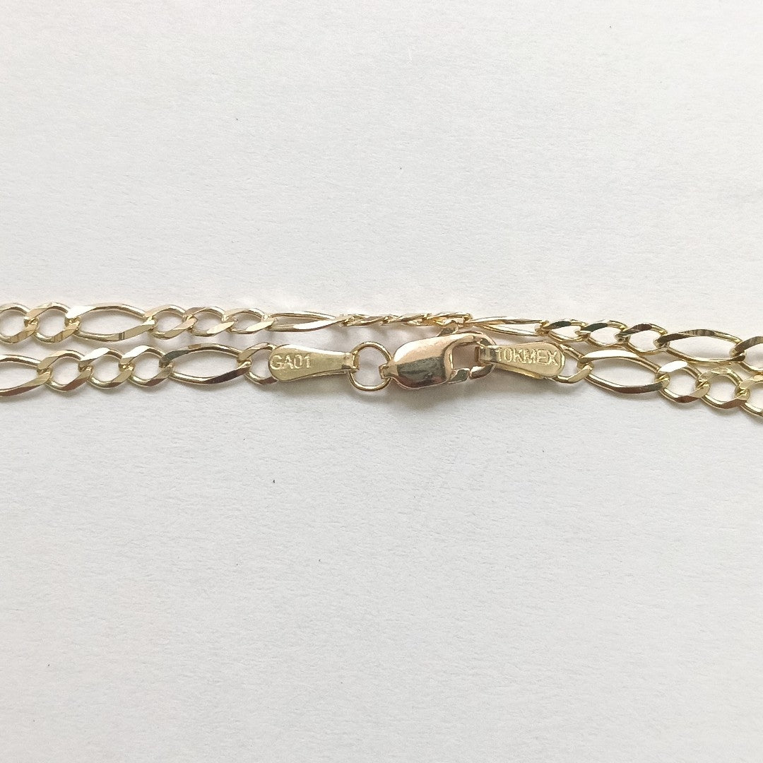 CADENAS TEJIDO 3X1 ORO 10K 55 CM 4.3 GR (NUEVO)