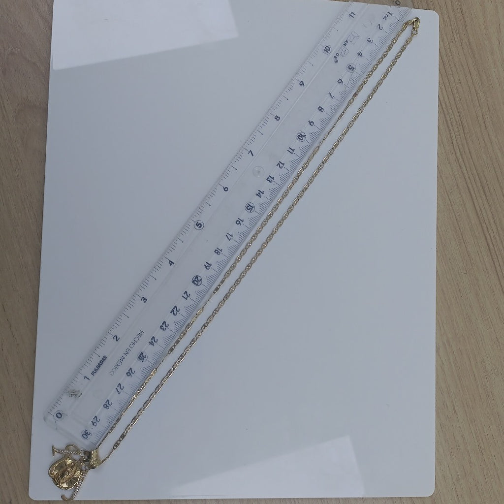 CADENA, DIJE ORO 14 K 9.5 GRMS (SEMINUEVO)