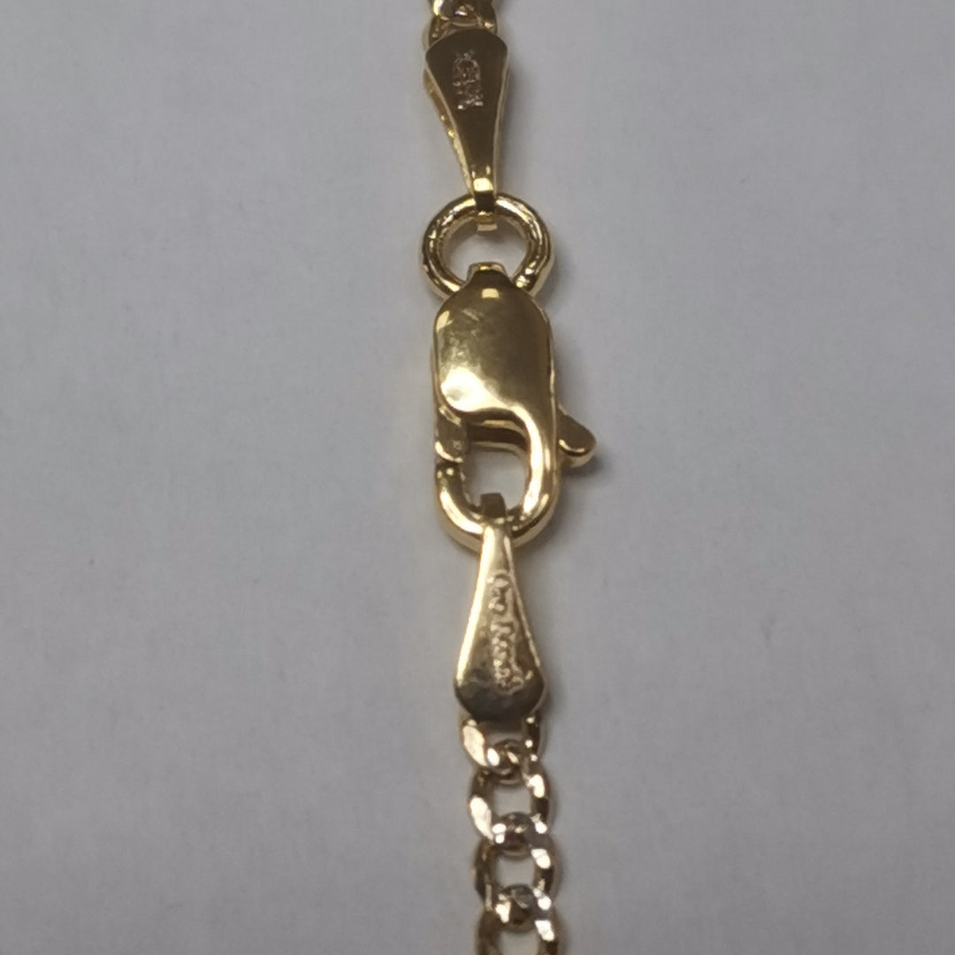 CADENAS BARBADA DIAMANTADA ORO 14K 60 CM 6.1 GR (NUEVO)