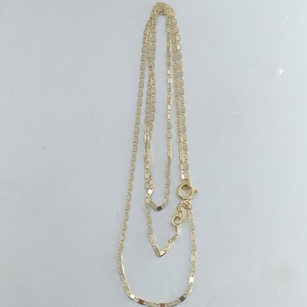 CADENAS TEJIDO ESPEJO ORO 10K 55 CM 1.7 GR (NUEVO)