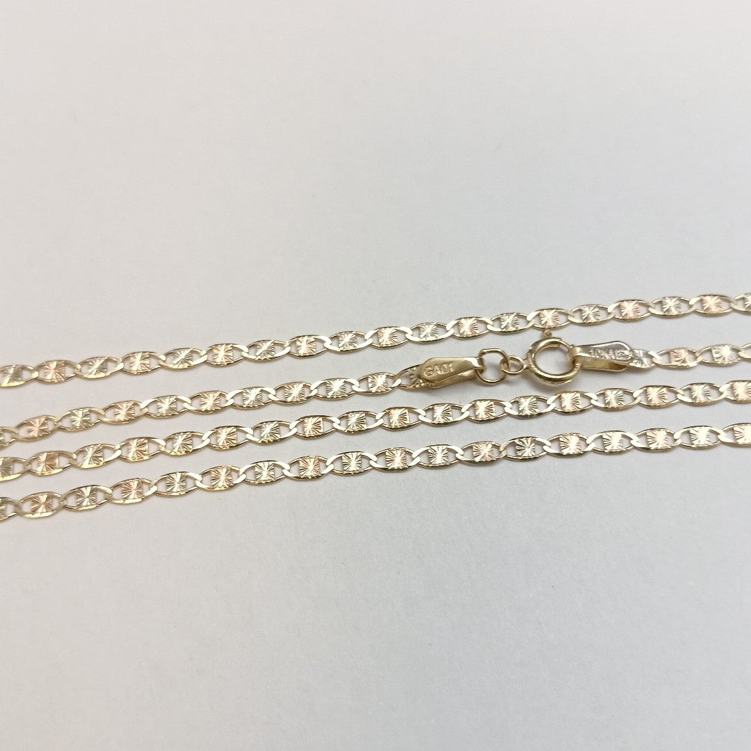 CADENAS TEJIDO GUCHI ORO 10K 55 CM 3 GR (NUEVO)