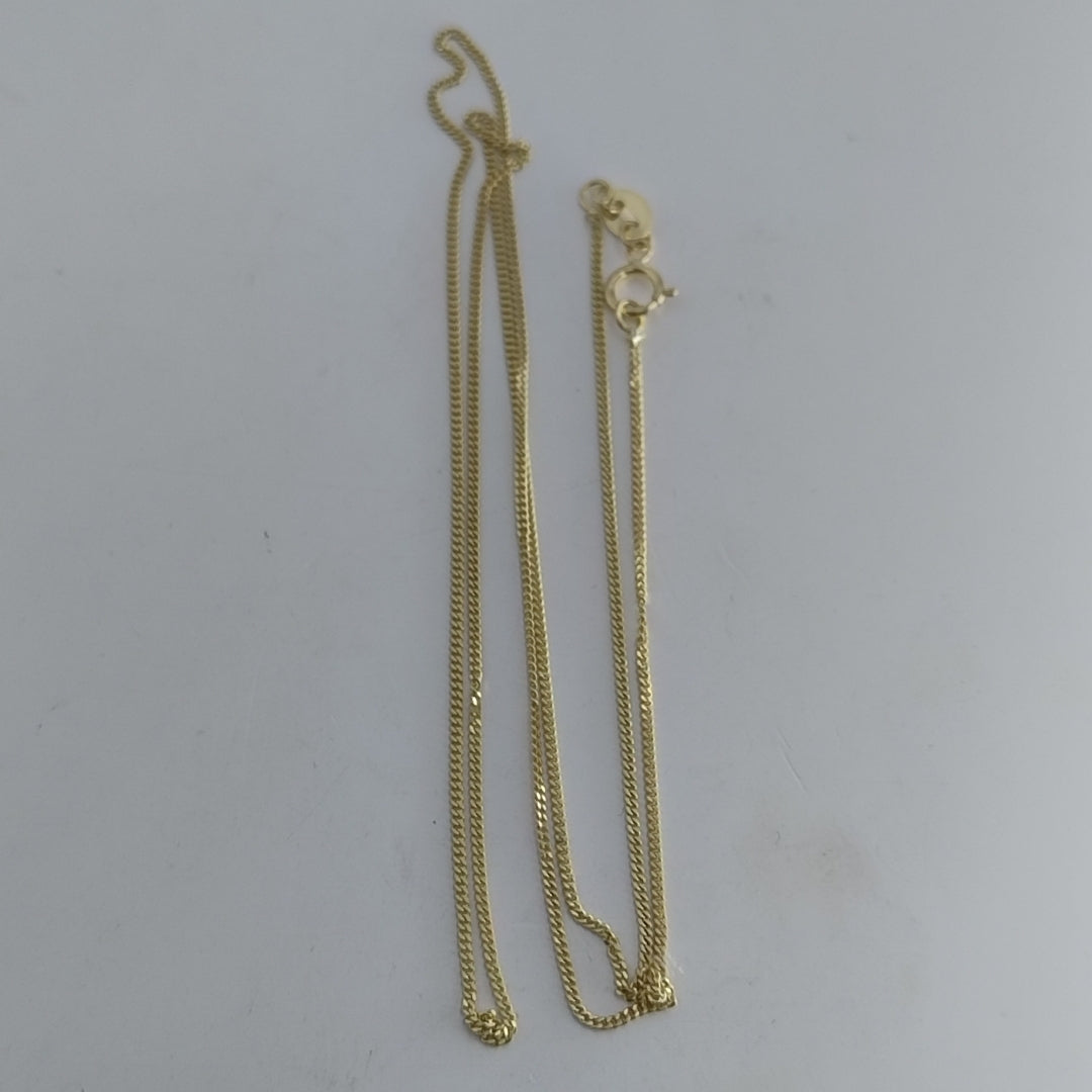CADENAS TEJIDO BARBADA ORO 10K 55 CM 1.8 GR (NUEVO)