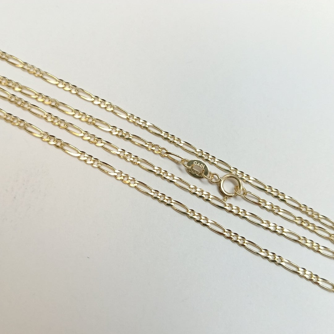 CADENAS TEJIDO 3X1 ORO 10K 55 CM 3.2 GR (NUEVO)