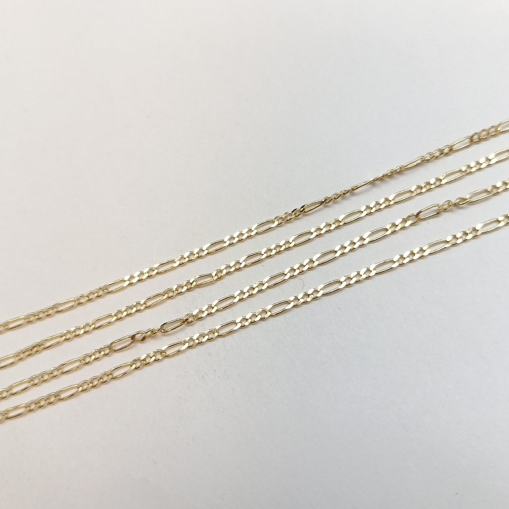 CADENAS TEJIDO 3X1 ORO 14K 55 CM 2.4 GR (NUEVO)