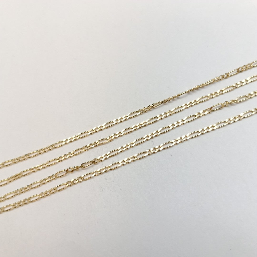 CADENAS TEJIDO 3X1 ORO 14K 55 CM 2.4 GR (NUEVO)