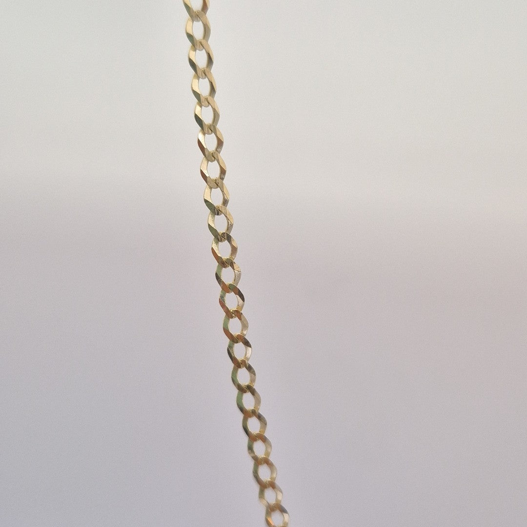 CADENAS TEJIDO BARBADA ORO 14K 60 CM 5.4 GR (NUEVO)