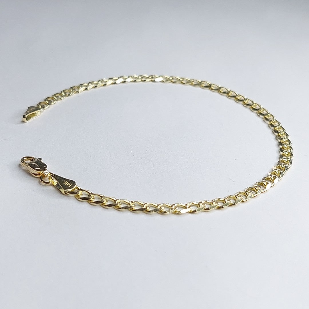 PULSERAS BARBADA ORO 14K 21 CM 5.2 GR (NUEVO)