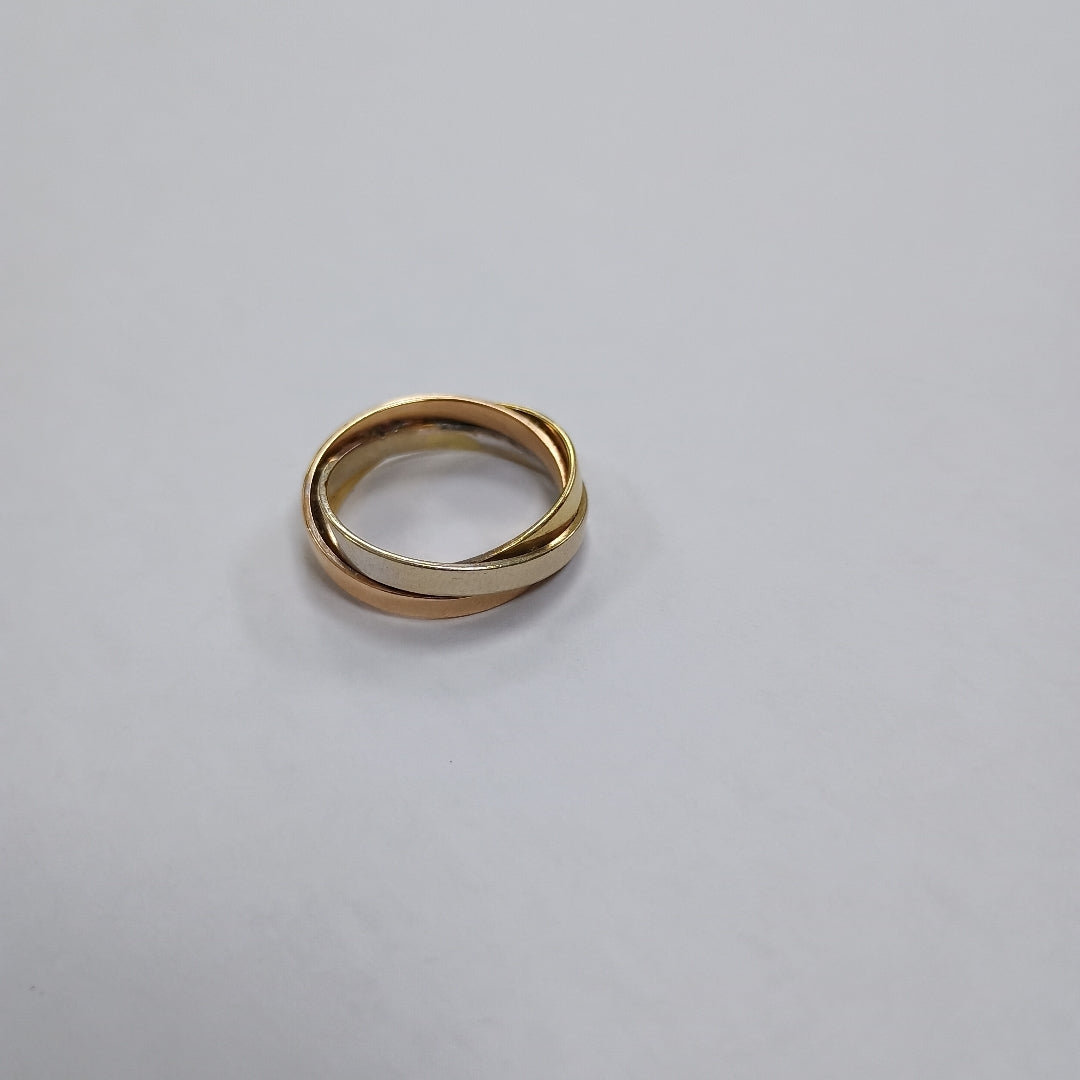 ARGOLLA ORO COMBINADO 14 K 4.3 GRMS (SEMINUEVO)