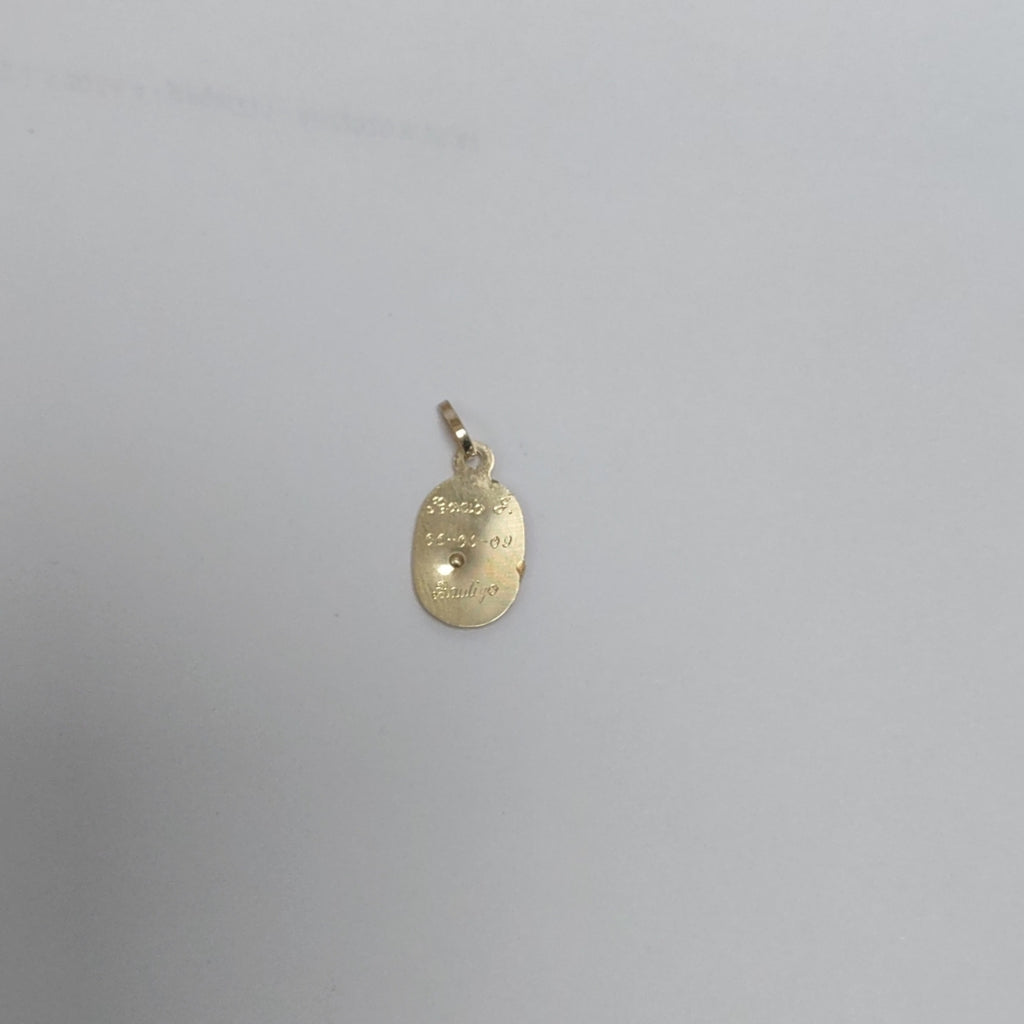 DIJE, MEDALLA RELIGIOSA ORO 14 K 0.8 GRMS (SEMINUEVO)