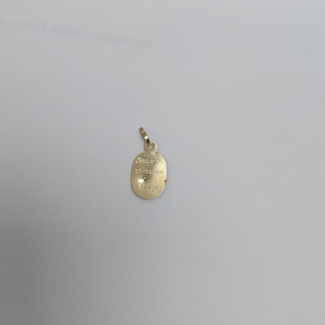 DIJE, MEDALLA RELIGIOSA ORO 14 K 0.8 GRMS (SEMINUEVO)