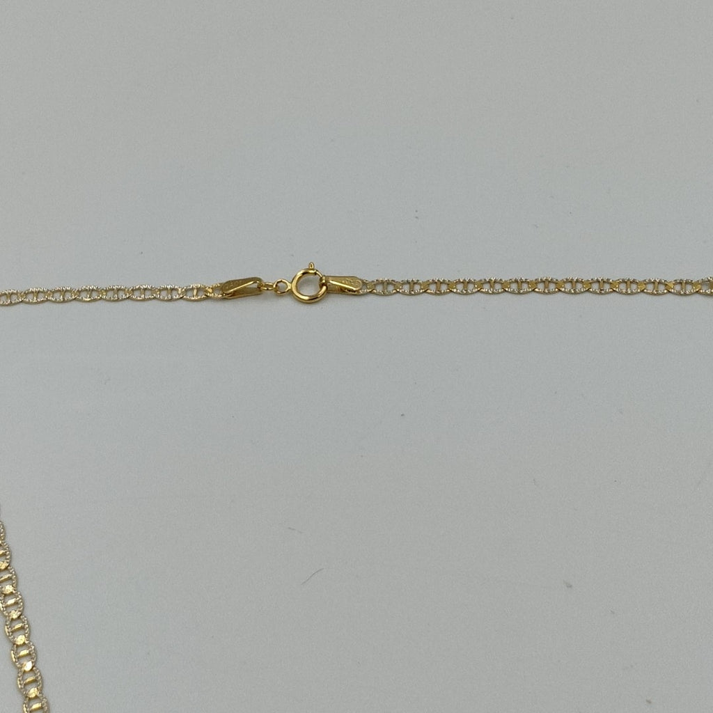 CADENAS TEJIDO GUCHI DIAMANTADO ORO 10K 55 CM 3.9 GR (NUEVO)