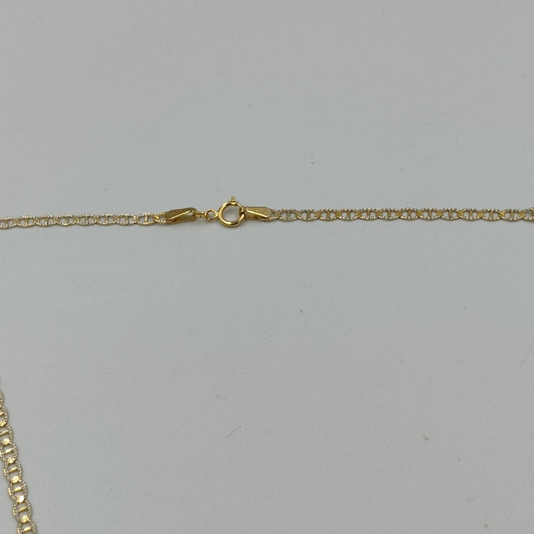 CADENAS TEJIDO GUCHI DIAMANTADO ORO 10K 55 CM 3.9 GR (NUEVO)