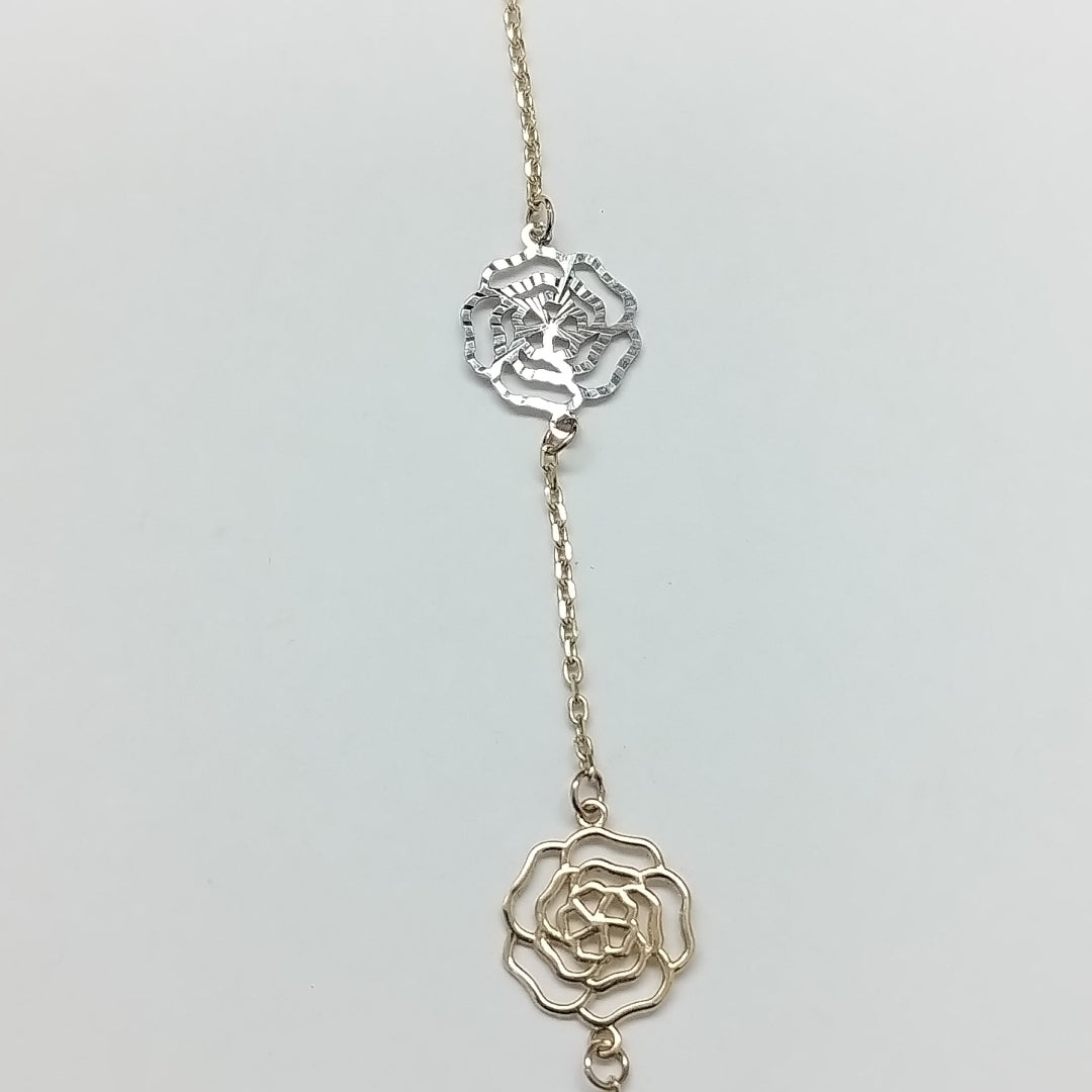 PULSERAS TEJIDO ESPECIAL C/DIJE ORO 10K 18 CM 1.3 GR (NUEVO)