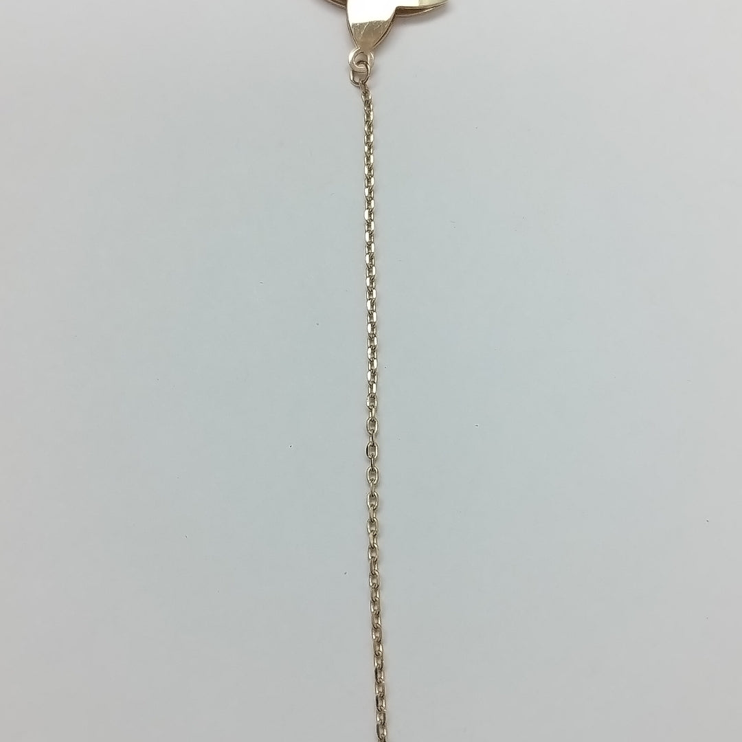 PULSERAS TEJIDO ESPECIAL C/DIJE ORO 10K 18 CM 1.3 GR (NUEVO)