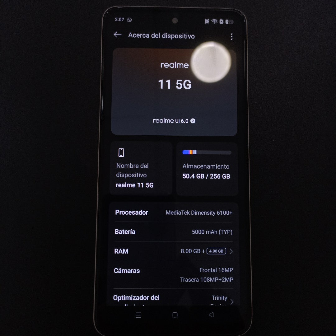 CELULAR REALME 11 5G RMX3780 (2023) 256 GB 8 GB RAM (SEMINUEVO)