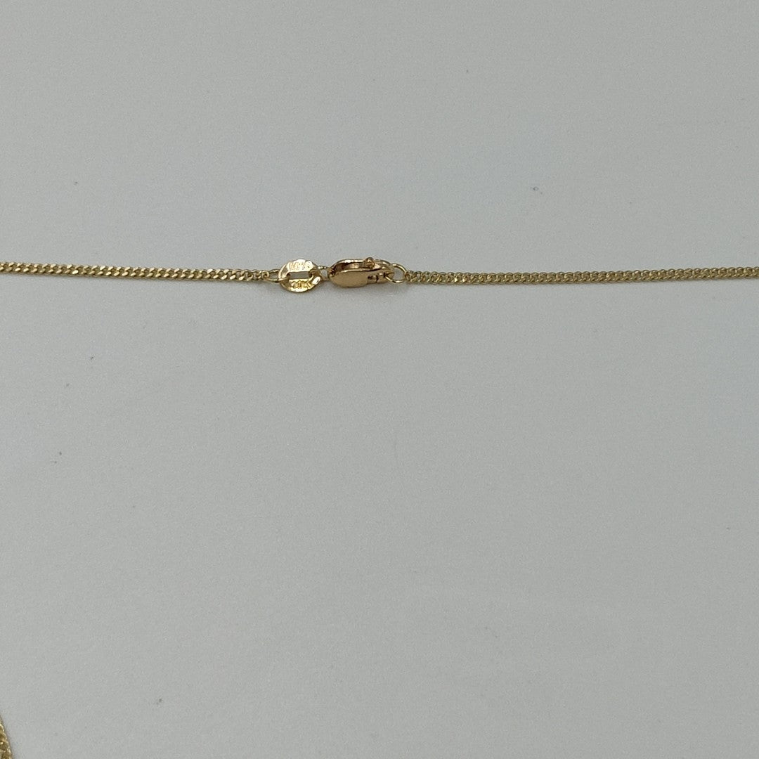 CADENAS TEJIDO BARBADA ORO 10K 50 CM 3.1 GR (NUEVO)