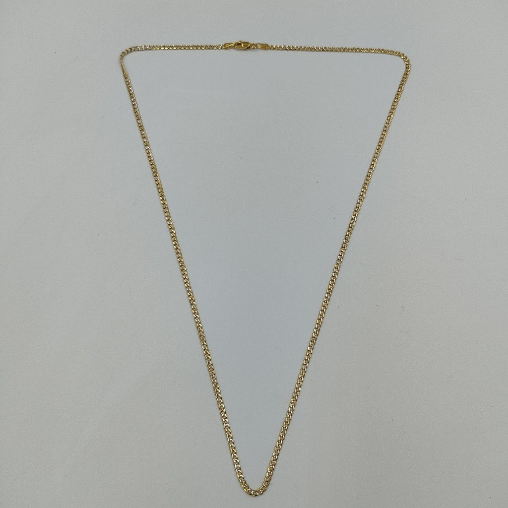 CADENAS BARBADA DIAMANTADA ORO 14K 55 CM 5.8 GR (NUEVO)