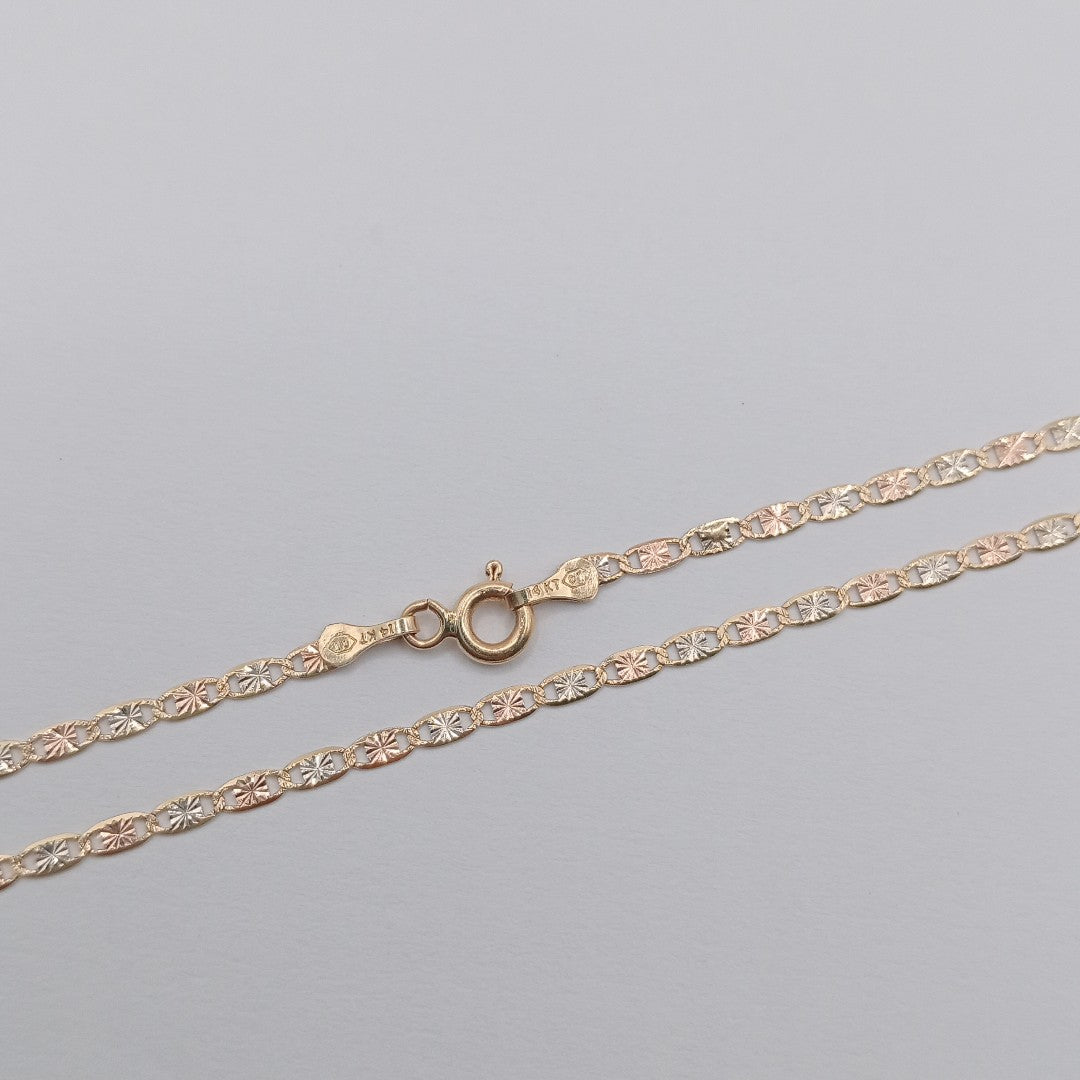 CADENA ORO COMBINADO 14 K 2 GRMS (SEMINUEVO)