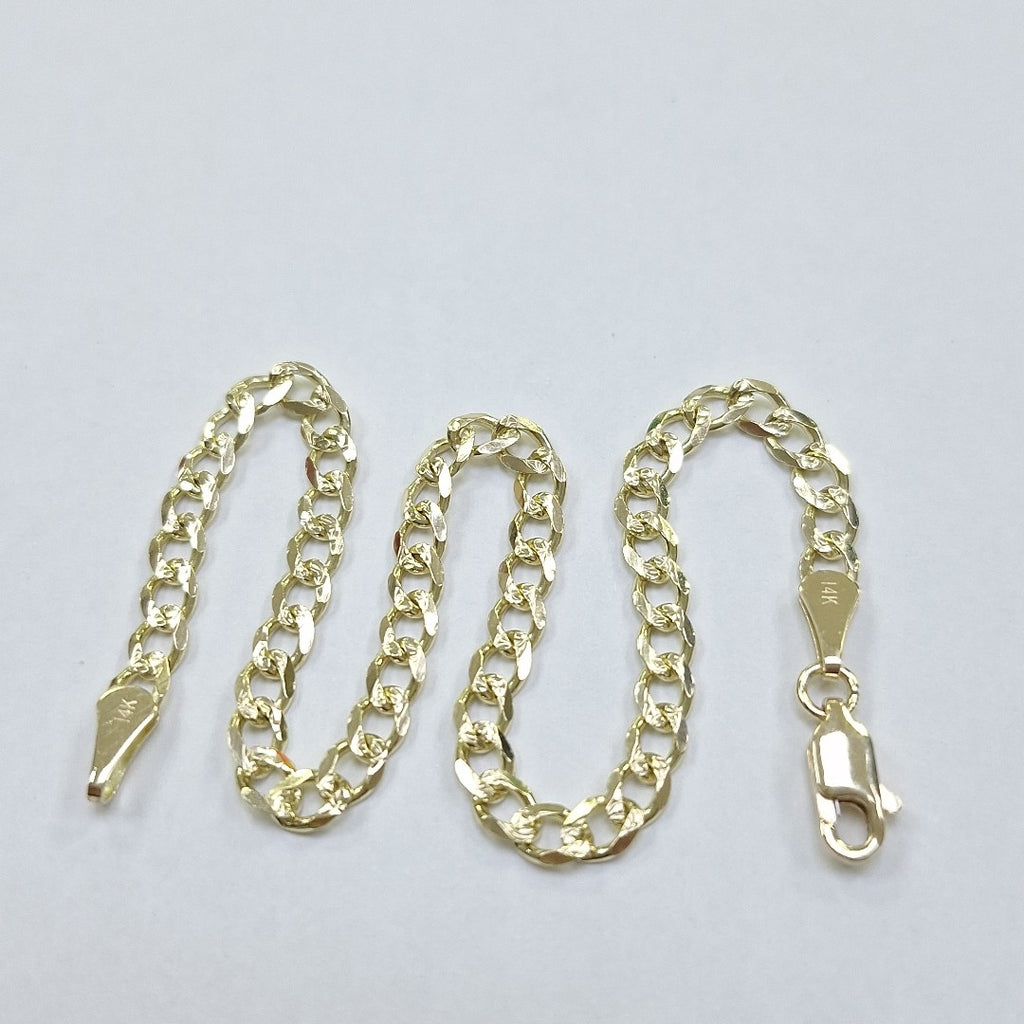 PULSERAS BARBADA ORO 14K 21 CM 5.3 GR (NUEVO)