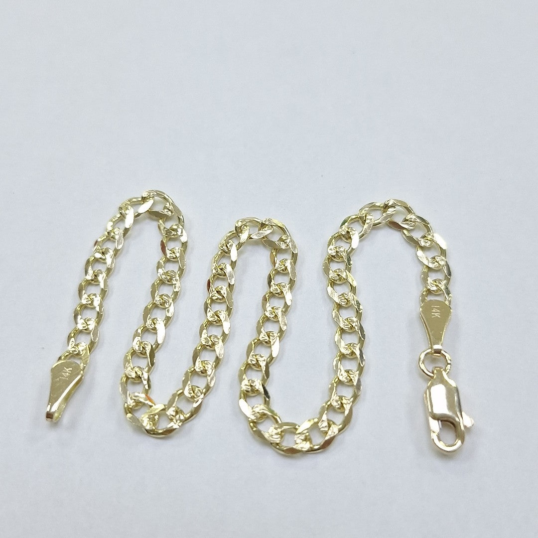 PULSERAS BARBADA ORO 14K 21 CM 5.3 GR (NUEVO)