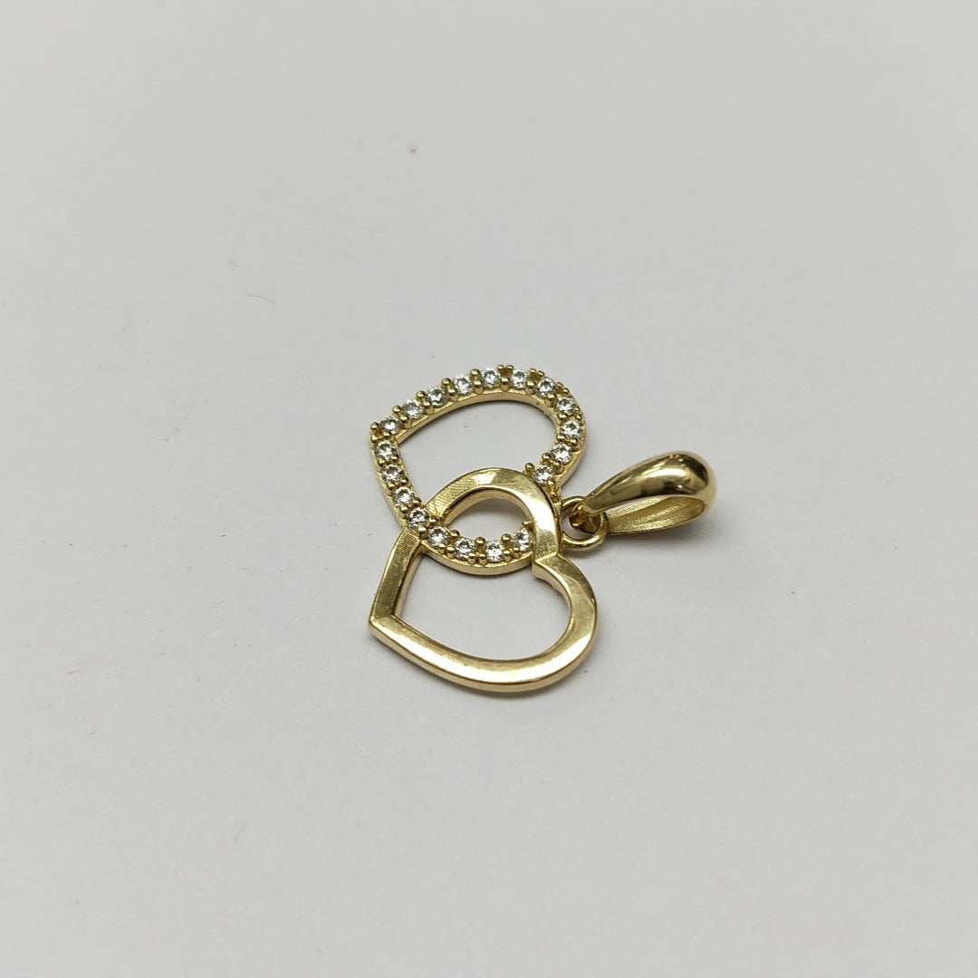 DIJES DOBLE CORAZON ORO 10K 1.5 GR (NUEVO)