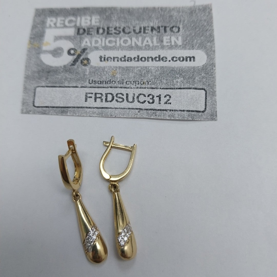 ARETES PAR ORO 14 K 2.5 GRMS (SEMINUEVO)