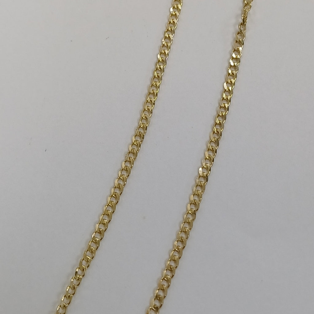 CADENAS TEJIDO BARBADA ORO 10K 50 CM 3.5 GR (NUEVO)