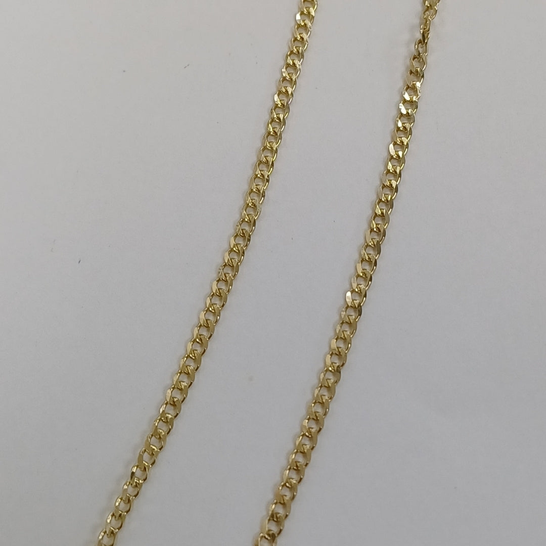 CADENAS TEJIDO BARBADA ORO 10K 50 CM 3.5 GR (NUEVO)