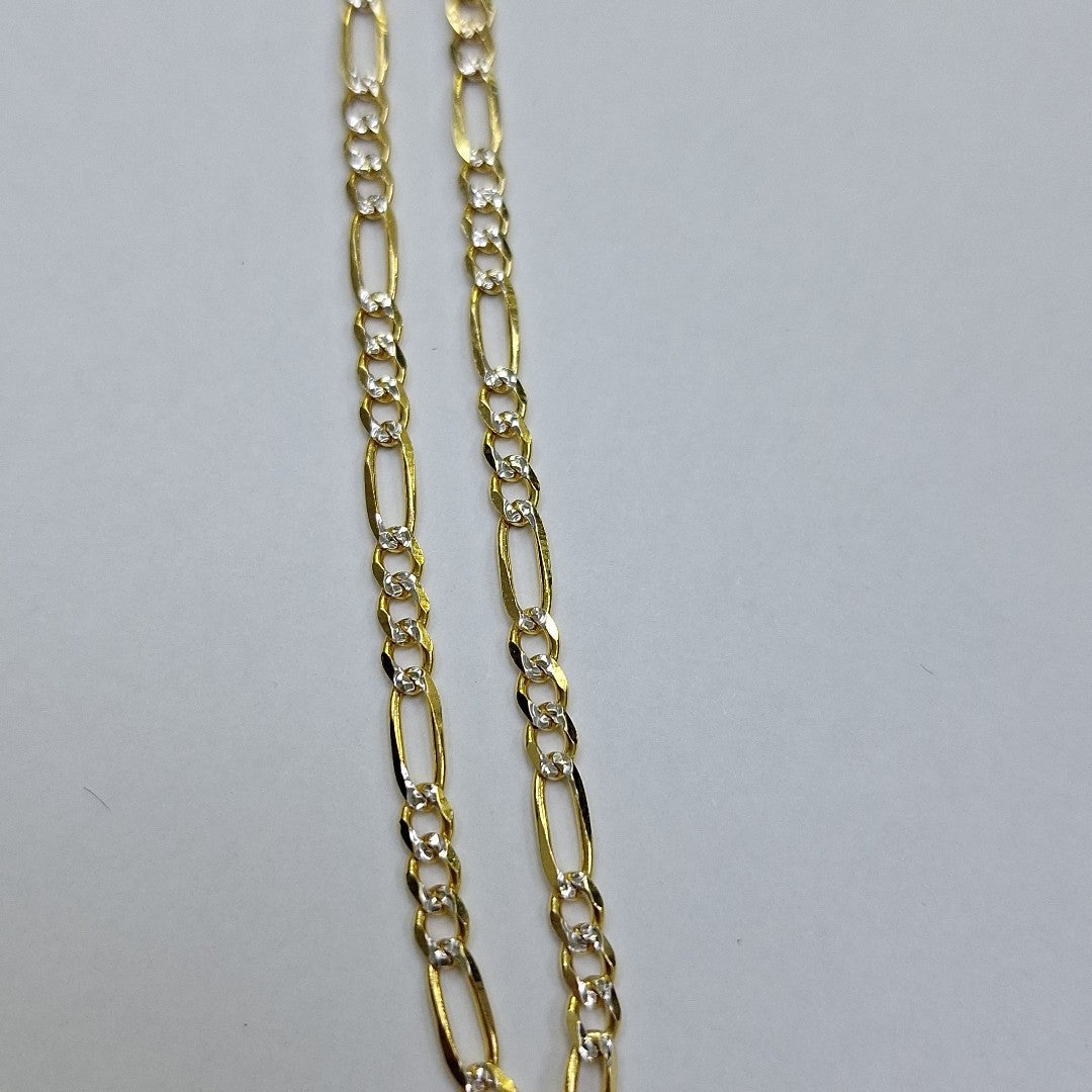 PULSERAS 3X1 DIAMANTADA ORO 14K 18 CM 3 GR (NUEVO)