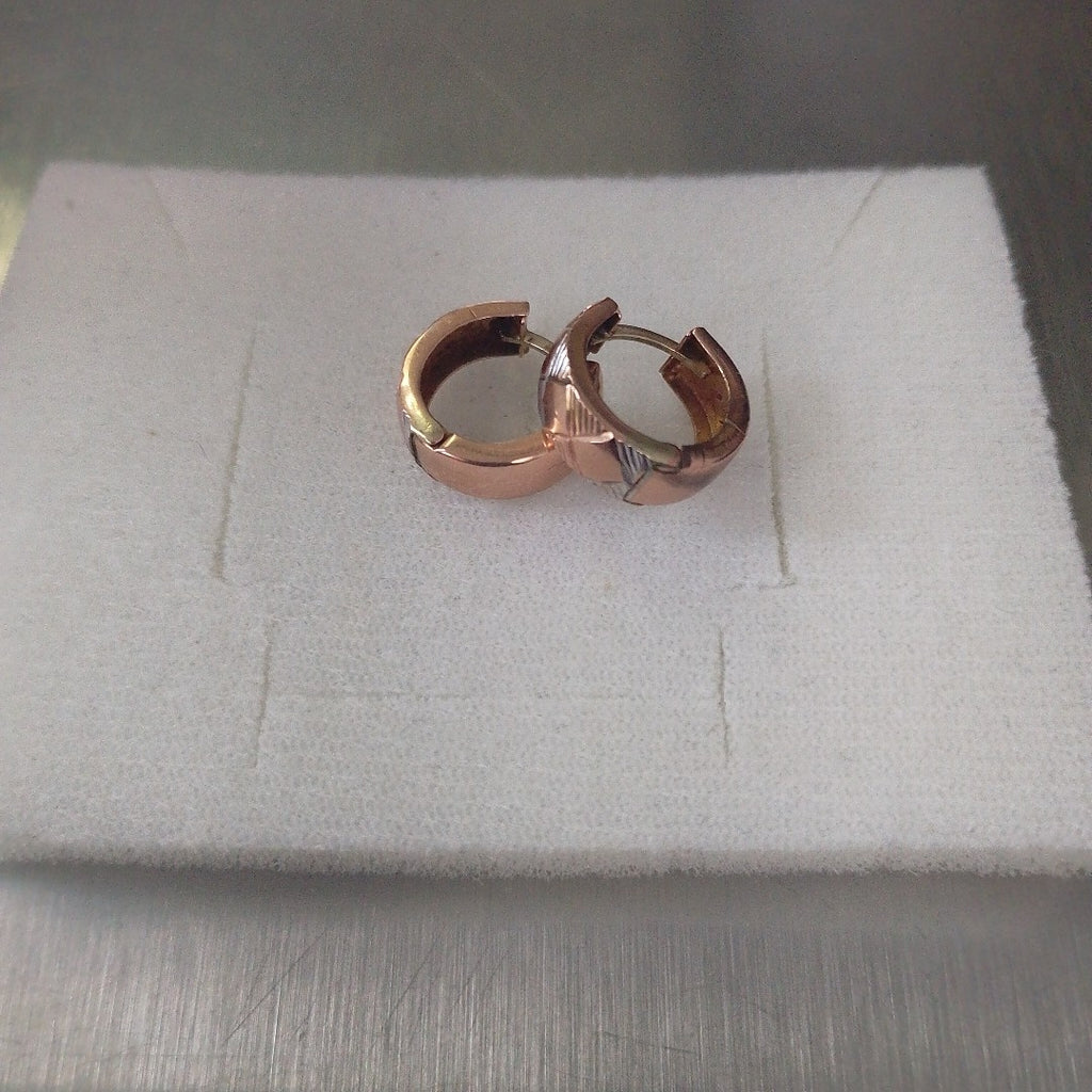 ARRACADAS PAR ORO, RODIADO 8 K 1.9 GRMS (SEMINUEVO)