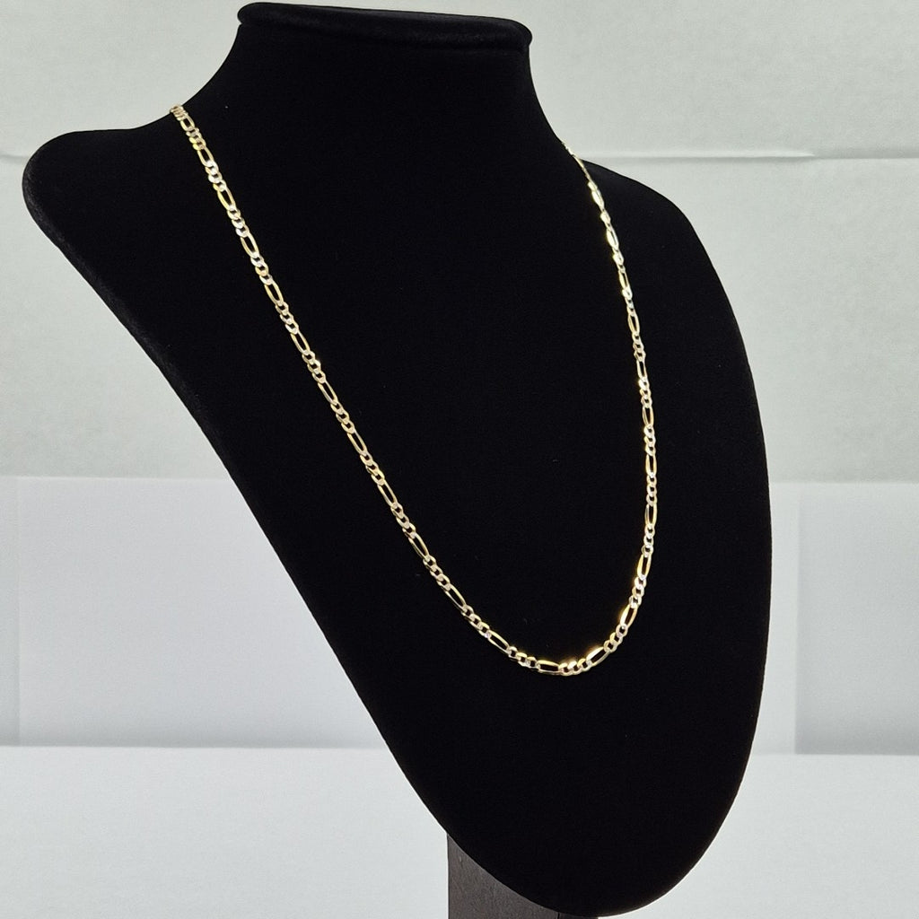 CADENAS TEJIDO 3X1 DIAMANTADO ORO 10K 60 CM 6.5 GR (NUEVO)