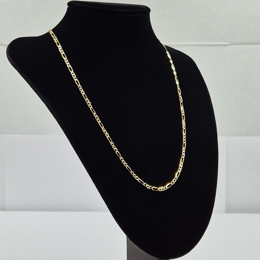 CADENAS TEJIDO 3X1 DIAMANTADO ORO 10K 60 CM 6.5 GR (NUEVO)