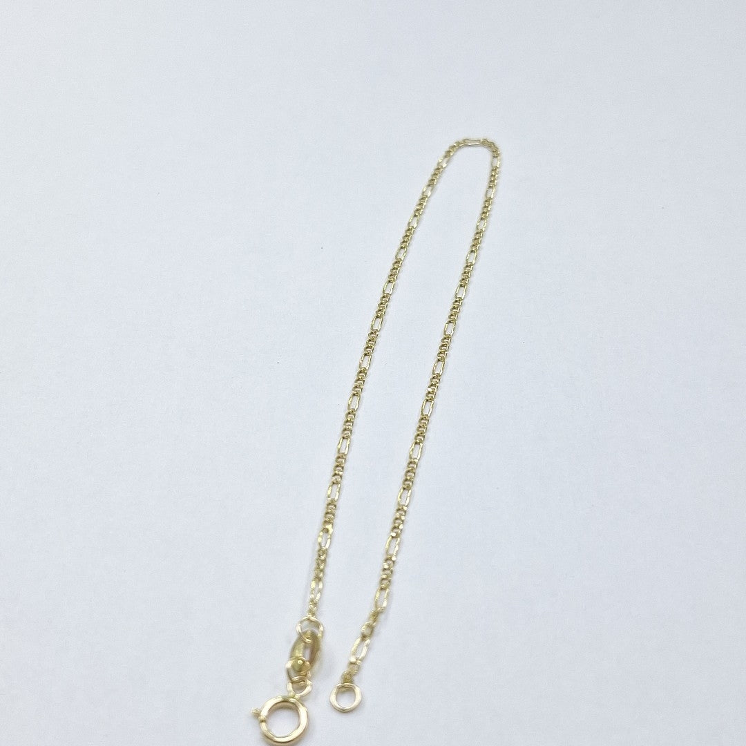 PULSERAS TEJIDO 3X1 ORO 14K 21 CM 1 GR (NUEVO)