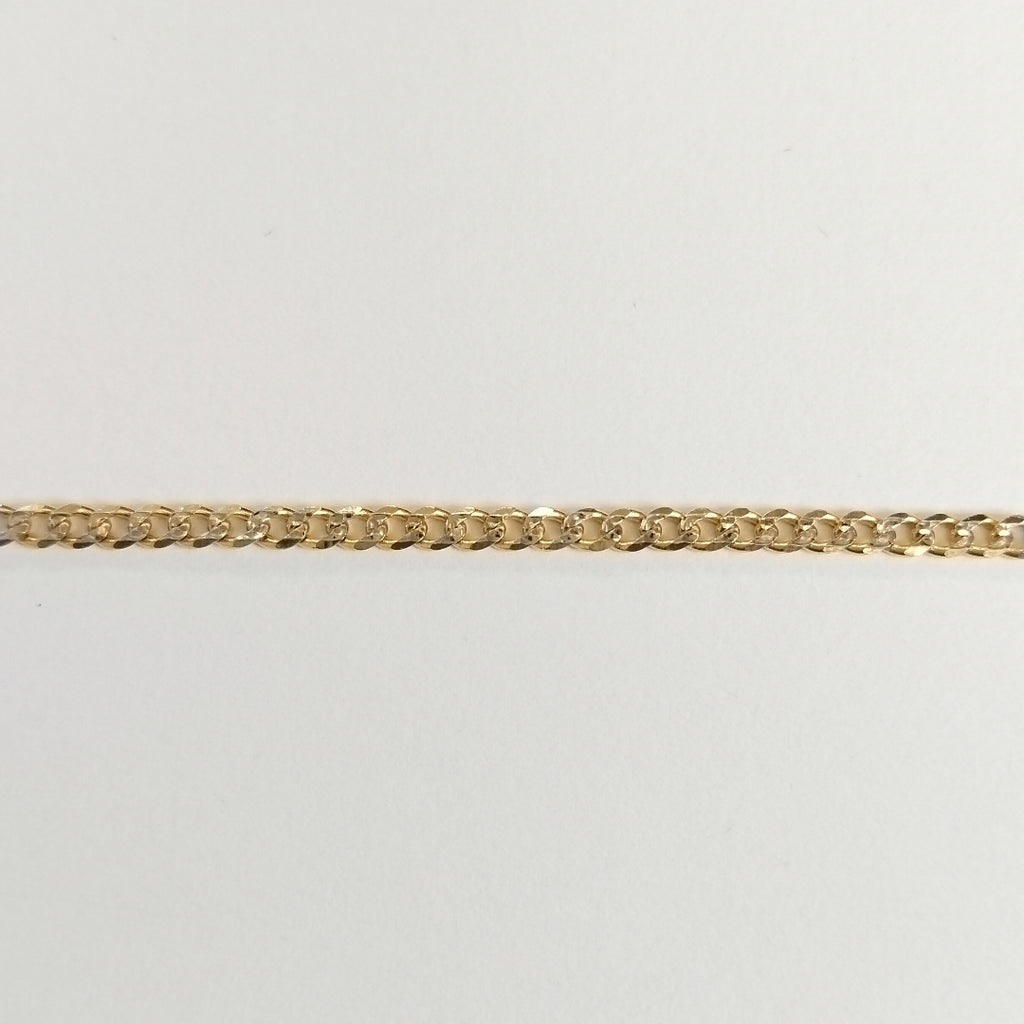 CADENAS BARBADA DIAMANTADA ORO 14K 60 CM 6.1 GR (NUEVO)