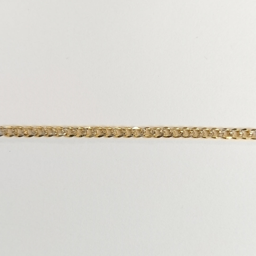 CADENAS BARBADA DIAMANTADA ORO 14K 60 CM 6.1 GR (NUEVO)