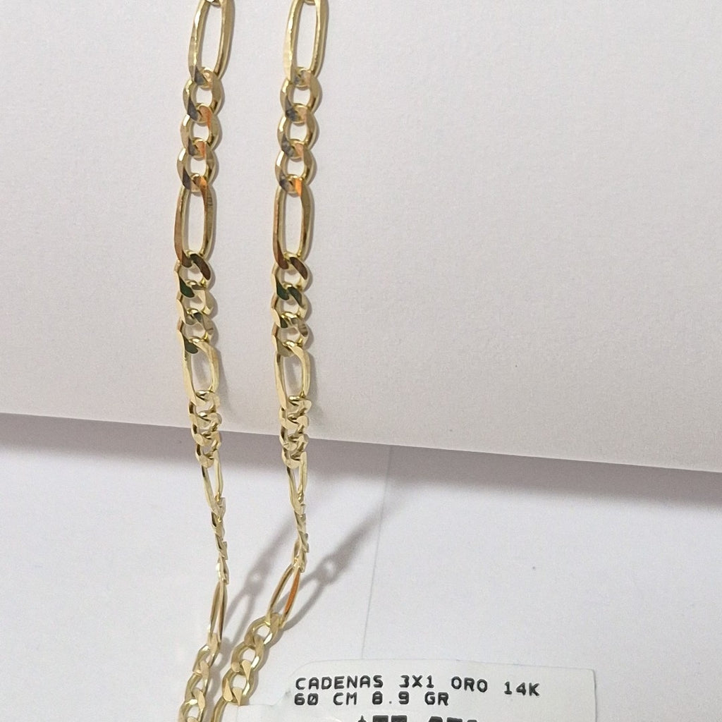 CADENAS 3X1 ORO 14K 60 CM 8.9 GR (NUEVO)