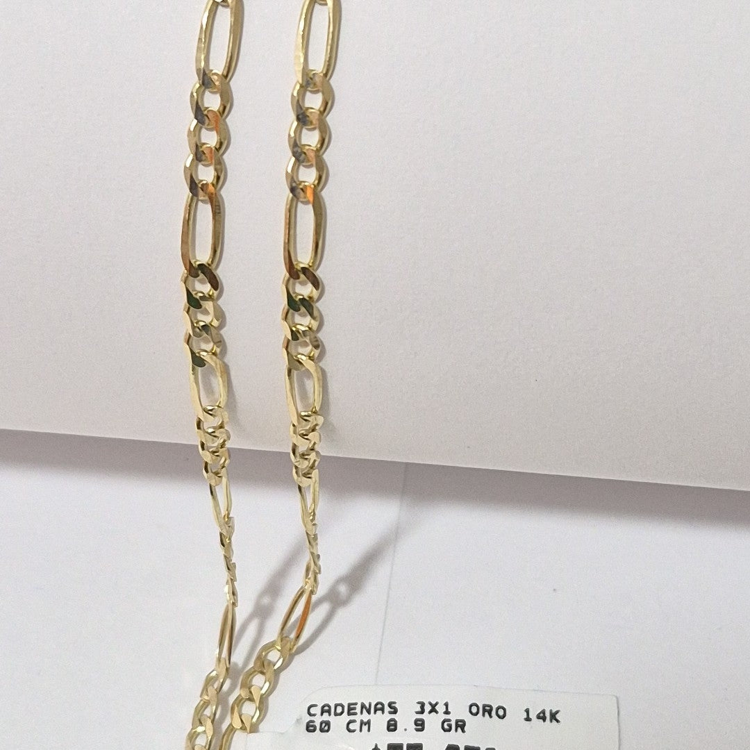 CADENAS 3X1 ORO 14K 60 CM 8.9 GR (NUEVO)