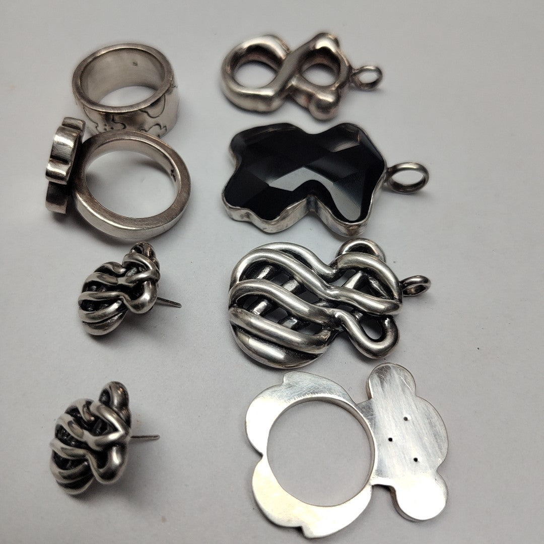 ANILLITO, BROQUELES PAR, DIJE PLATA 46.5 GRMS (SEMINUEVO)
