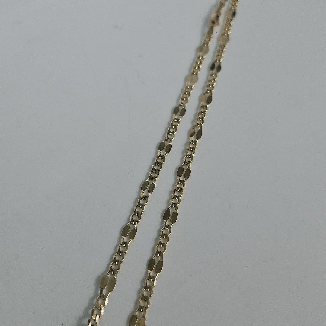 CADENAS TEJIDO ESPECIAL ORO 10K 55 CM 7.1 GR (NUEVO)