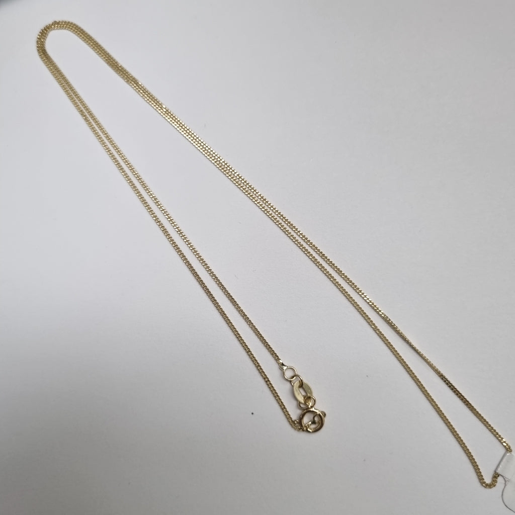 CADENAS TEJIDO BARBADA ORO 10K 55 CM 1.8 GR (NUEVO)
