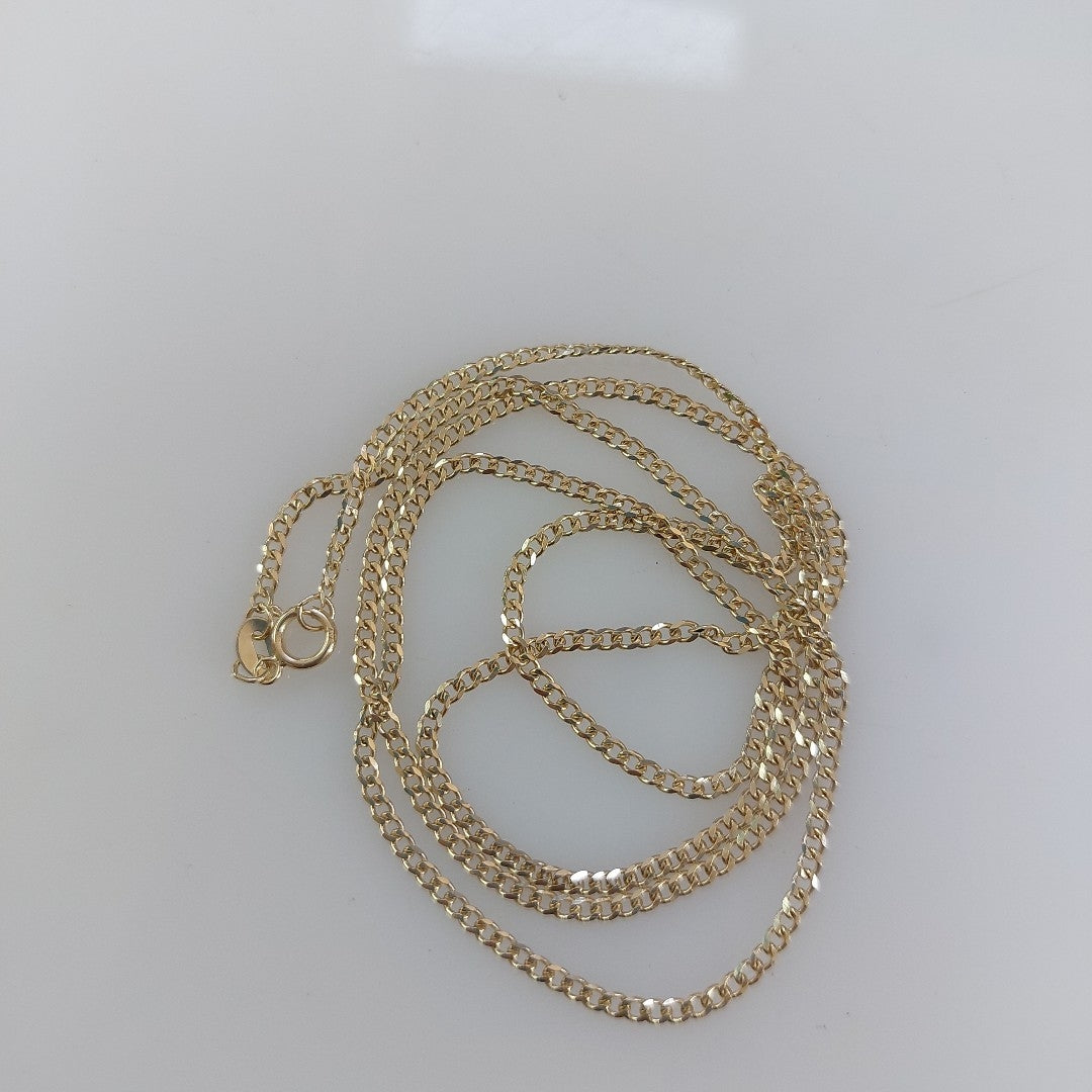 CADENAS TEJIDO BARBADA ORO 10K 60 CM 4.2 GR (NUEVO)