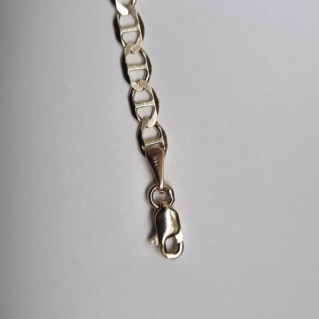 PULSERAS TEJIDO MARINERA ORO 14K 18 CM 2.9 GR (NUEVO)