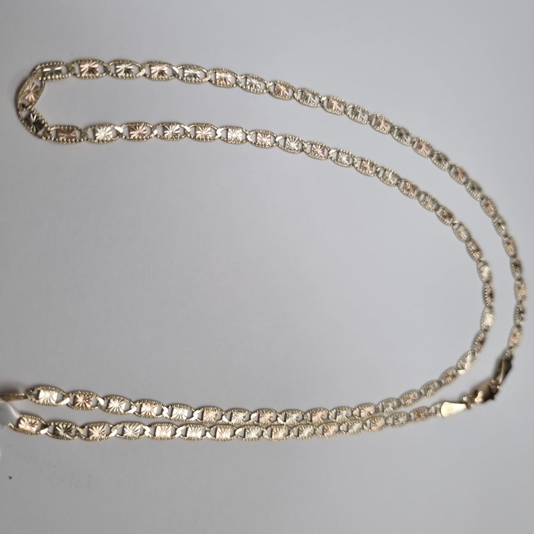 CADENAS TEJIDO GUCHI ORO 10K 55 CM 6.7 GR (NUEVO)